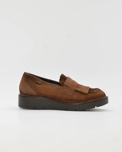 ZAPATO MOCASIN MUJER FLECOS SERRAJE CUERO DORKING by FLUCHOS D9782 TABACO