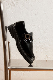 ZAPATO MUJER HEBILLA CHAROL NEGRO POTRO NEGRO LACOMBA ORCHID