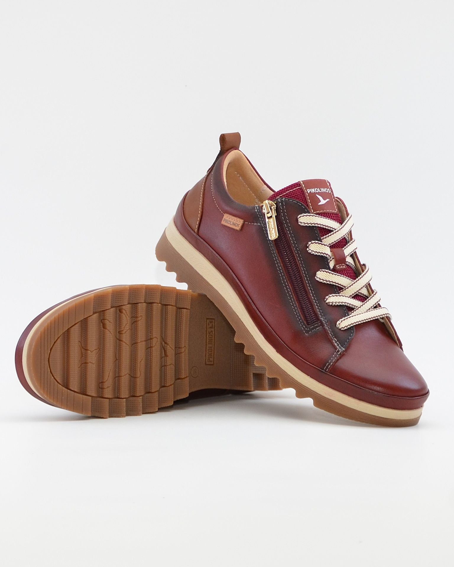 ZAPATO DE CORTE DEPORTIVO MUJER CORDON Y CREMALLERA PIKOLINOS  ARCILLA W3W-6979 VIGO