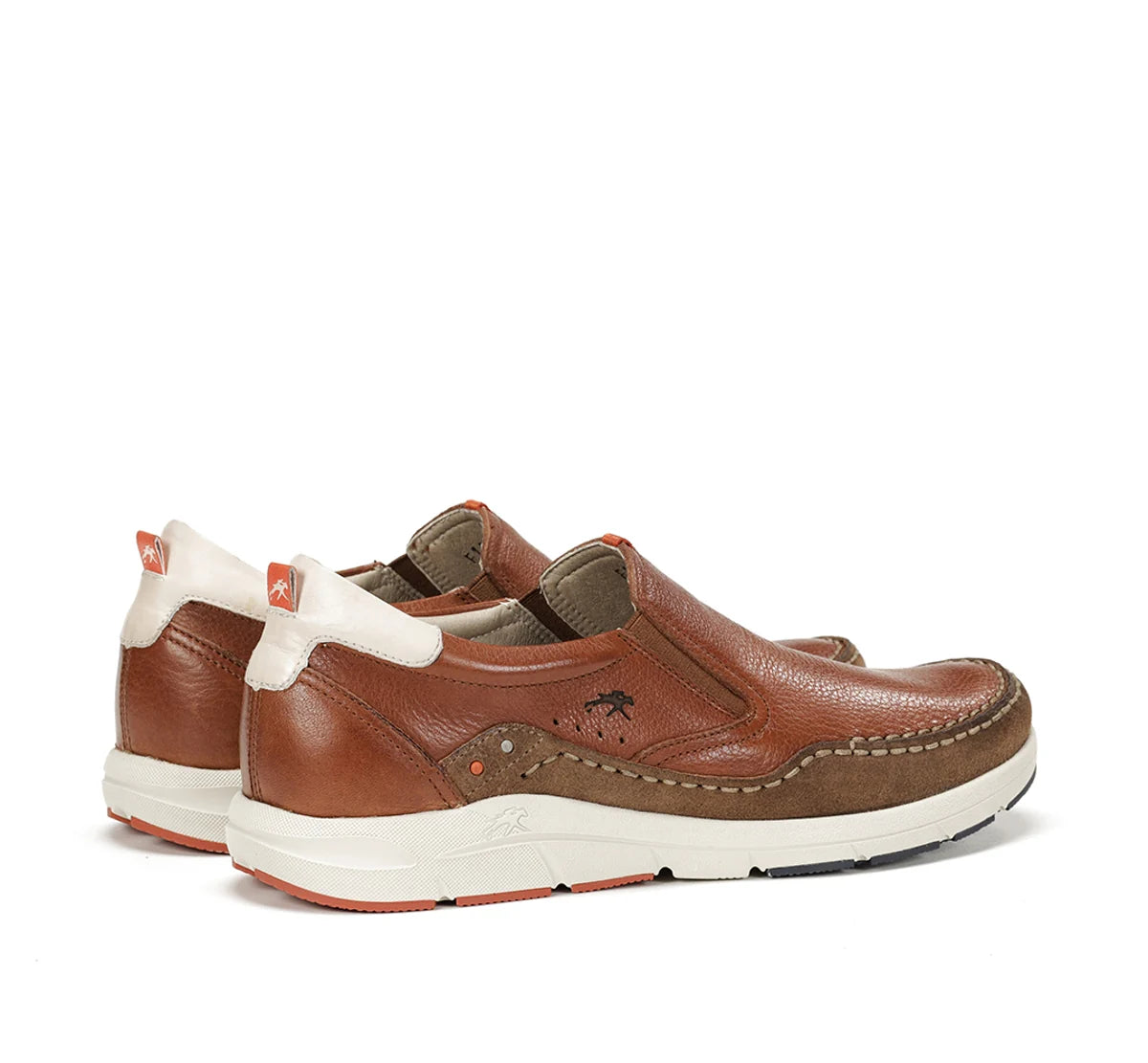 ZAPATO HOMBRE FLUCHOS CON ELASTICOS COLOR CUERO KAI F1985