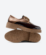ZAPATO MUJER CORDON CHAROL MARRON ANIMAL PRINT LACOMBA ODARA