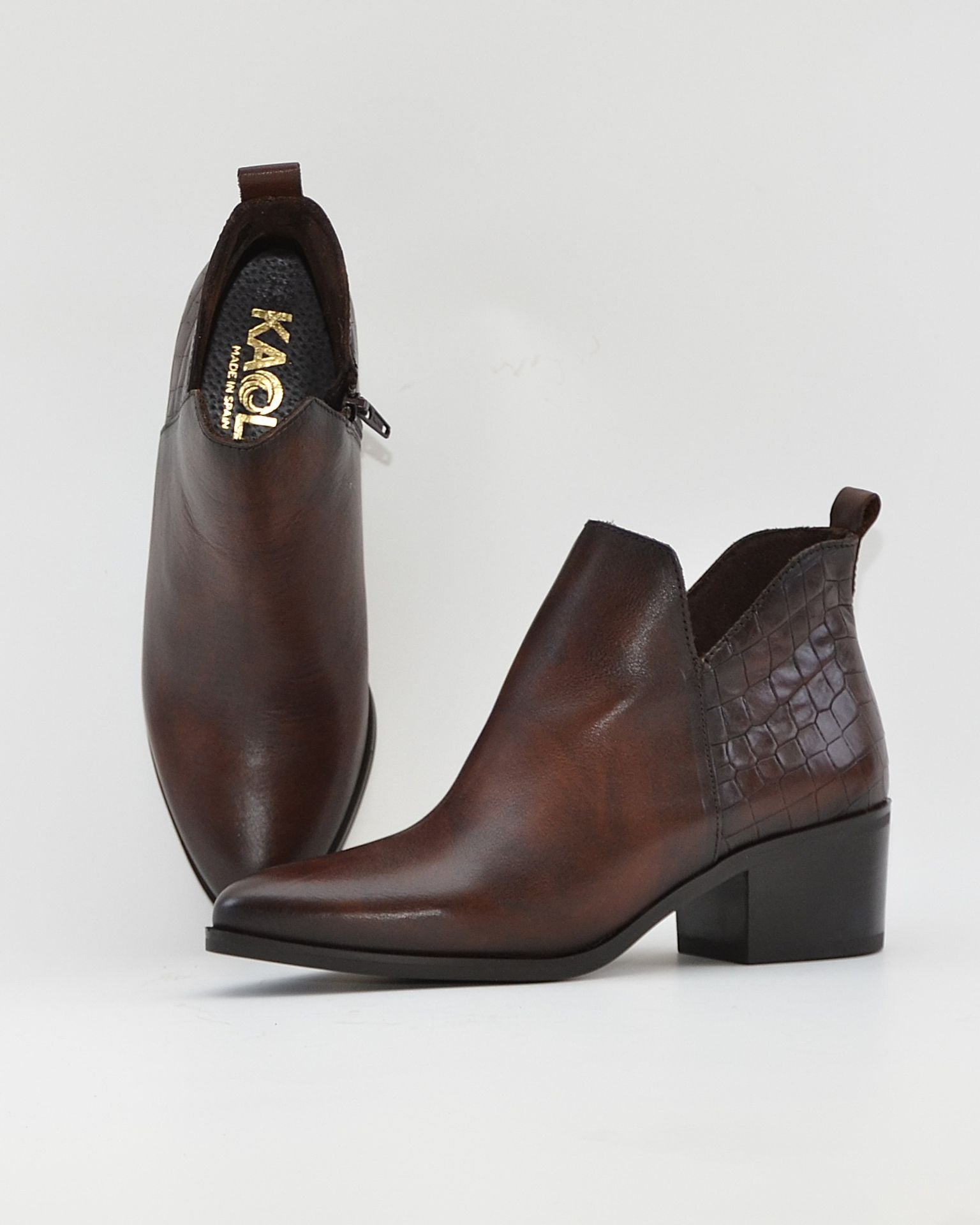 BOTIN MUJER COWBOY PIEL MARRÓN KAOLA 3056