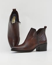 BOTIN MUJER COWBOY PIEL MARRÓN KAOLA 3056