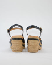 SANDALIA MUJER TACON Y PLATAFORMA COLOR NEGRO CON TACHAS PITILLOS 30213