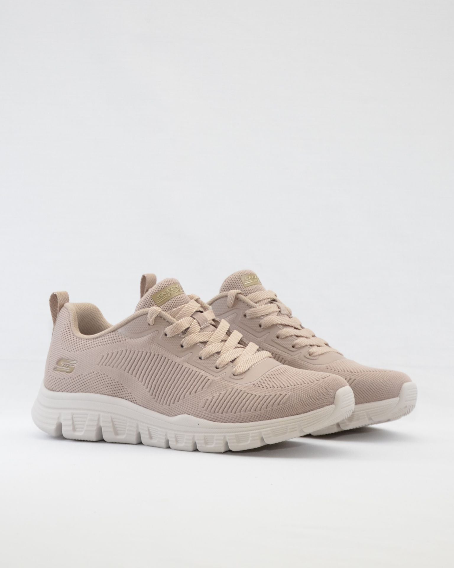 SNEAKERS MUJER SKECHERS 117700 TPE TAUPE CORDON