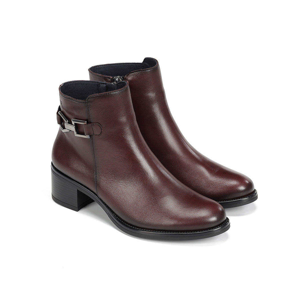 BOTIN BURDEOS TACON CON CREMALLERA CHIARA D9347