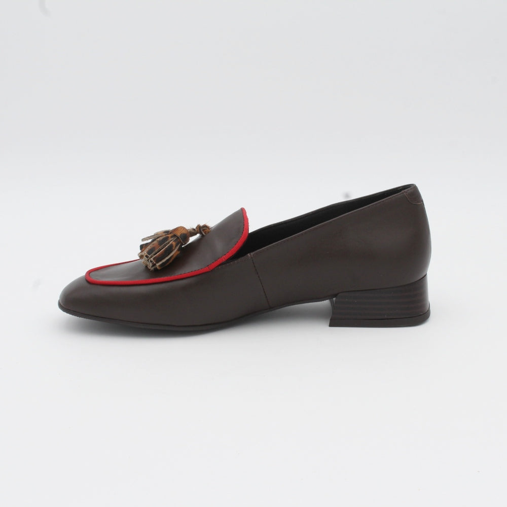 MOCASIN BORLAS MARRON ANIMAL PRINT 12402