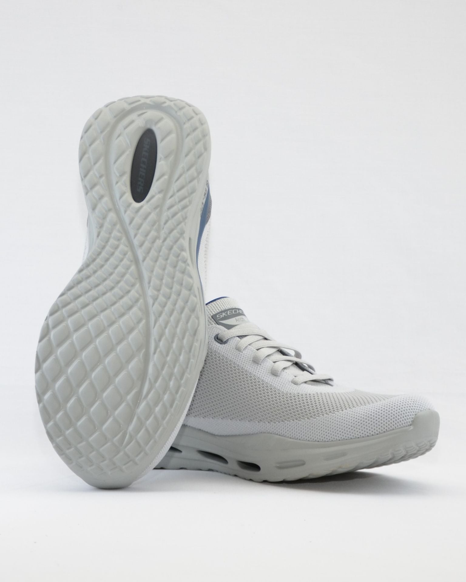 SNEAKERS HOMBRE SKECHERS GRIS Y AZUL 210994 LTGY ELASTICOS SLIP-INS