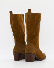 BOTA MUJER CAMPERA SERRAJE CUERO LIKEN TACON ANCHO KAOLA 4760