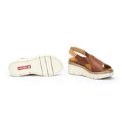 SANDALIA MUJER TIRAS CRUZADAS COLOR BRANDY PIKOLINOS W0K-0606C1