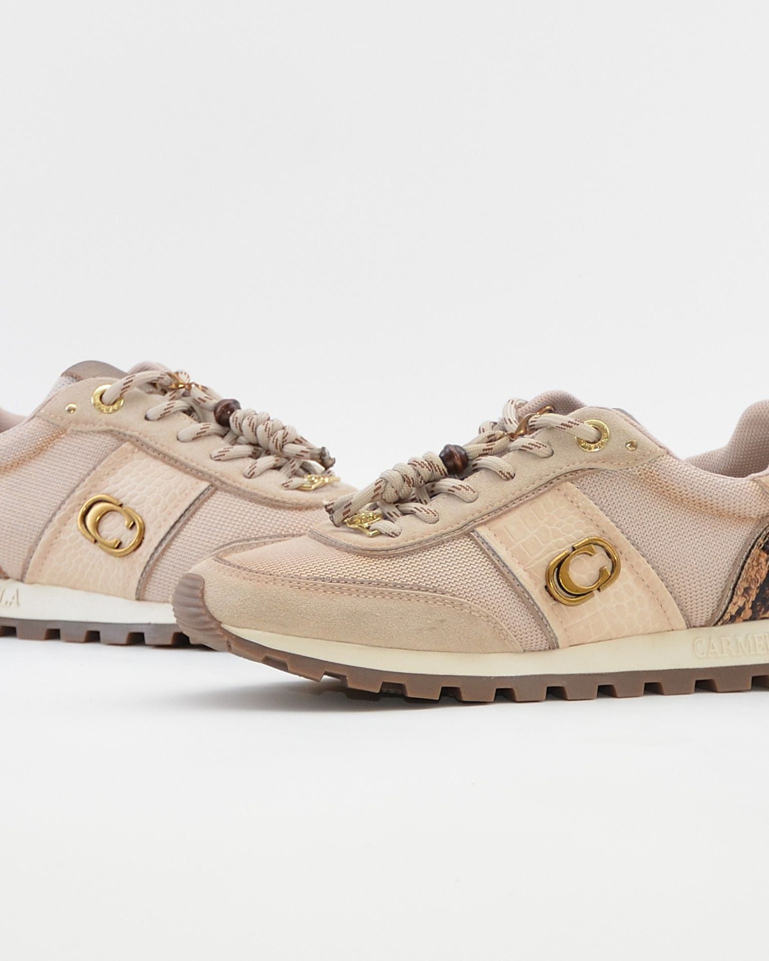 DEPORTIVO MUJER CORDONES SERRAJE BEIG CARMELA 164237