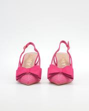 ZAPATO FIESTA MUJER DESTALONADO CON LAZO COLOR FUXIA AZAREY 613K933