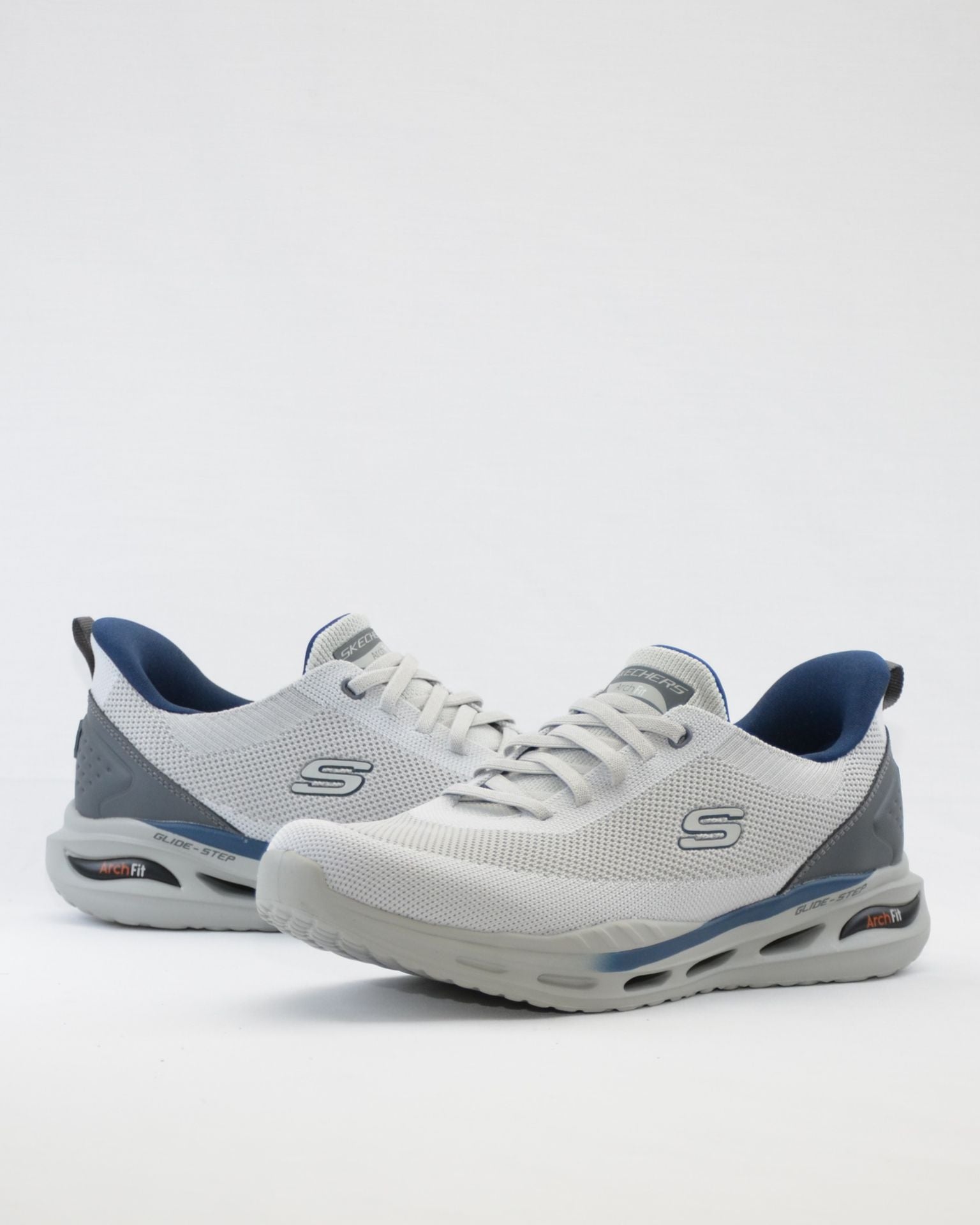 SNEAKERS HOMBRE SKECHERS GRIS Y AZUL 210994 LTGY ELASTICOS SLIP-INS