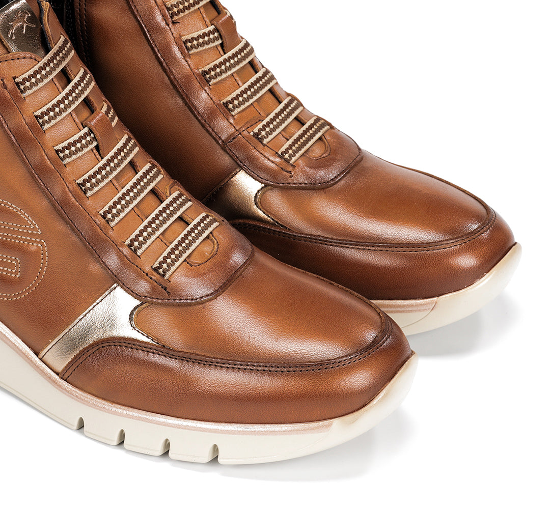BOTIN DEPORTIVO CUERO CREMALLERA Y GOMA ELASTICA F2077 UNION