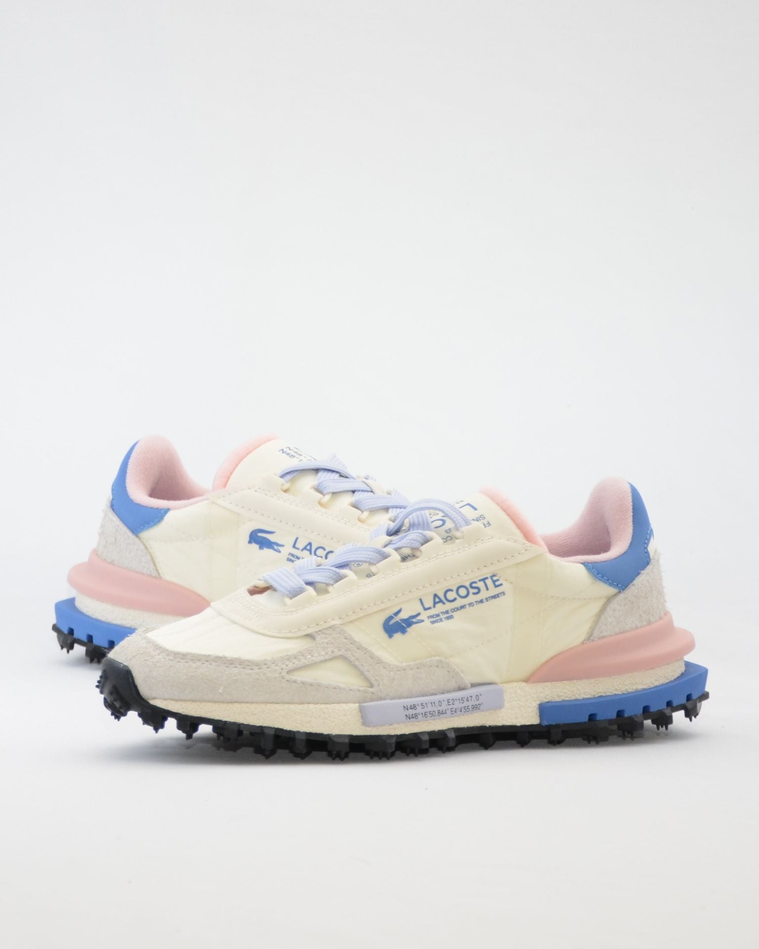 SNEAKERS LACOSTE MUJER ELITE ACTIVE 1261 SFA CREMA AZUL ROSA