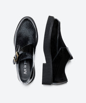 ZAPATO MUJER HEBILLA CHAROL NEGRO POTRO NEGRO LACOMBA ORCHID