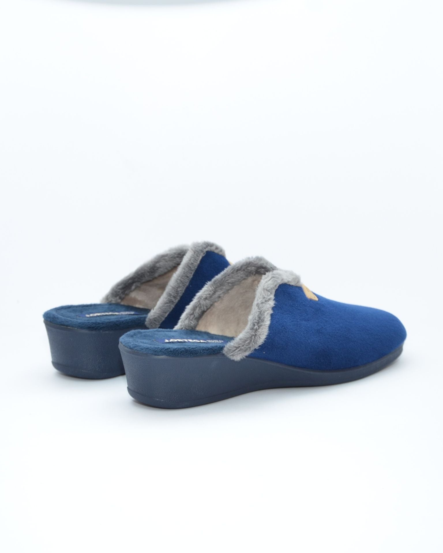 ZAPATILLAS DE CASA MUJER ANCHO ESPECIAL AZUL MARINO