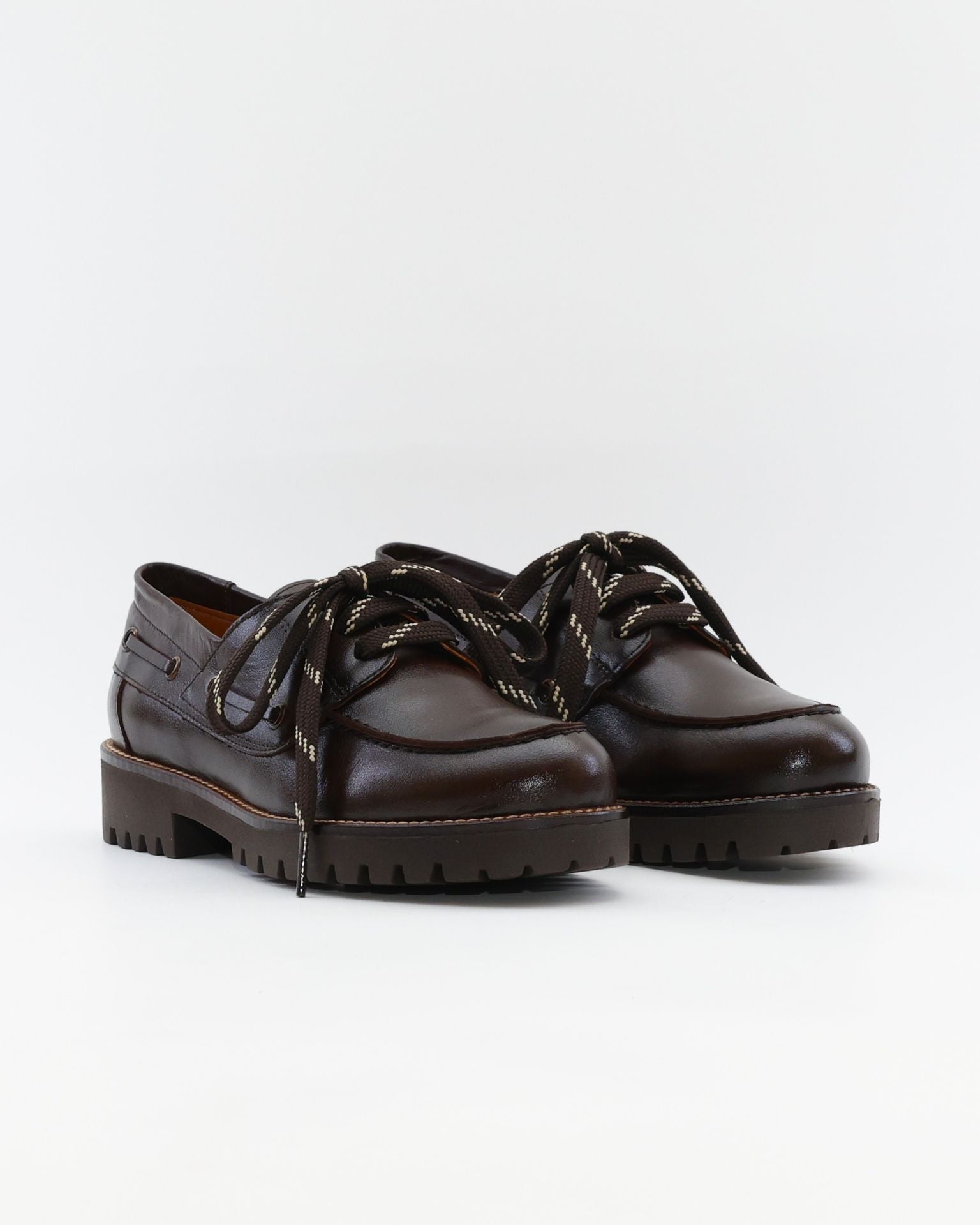 NAUTICO MUJER PIEL MARRON LACOMBA MINT