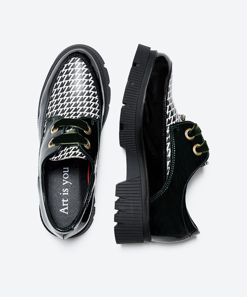 ZAPATOS MUJER CORDON CHAROL NEGRO VERDE LACOMBA DAHLIA