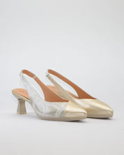 ZAPATO DE VESTIR MUJER DORADO TACON BAJO DESIREE MACA 8 ORO