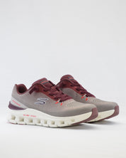 SNEAKERS HOMBRE SKECHERS GRIS BURDEOS 233132 TPBG CORDON ELÁSTICOS