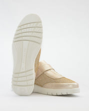 ZAPATO CASUAL MUJER CON VELCRO PITILLOS 20303 DORADO PLANTILLA EXTRAÍBLE