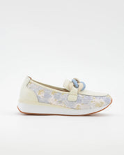 MOCASIN DEPORTIVO MUJER COLOR HIELO BORDADO FLORES THE HAPPY MONK VANITY 011