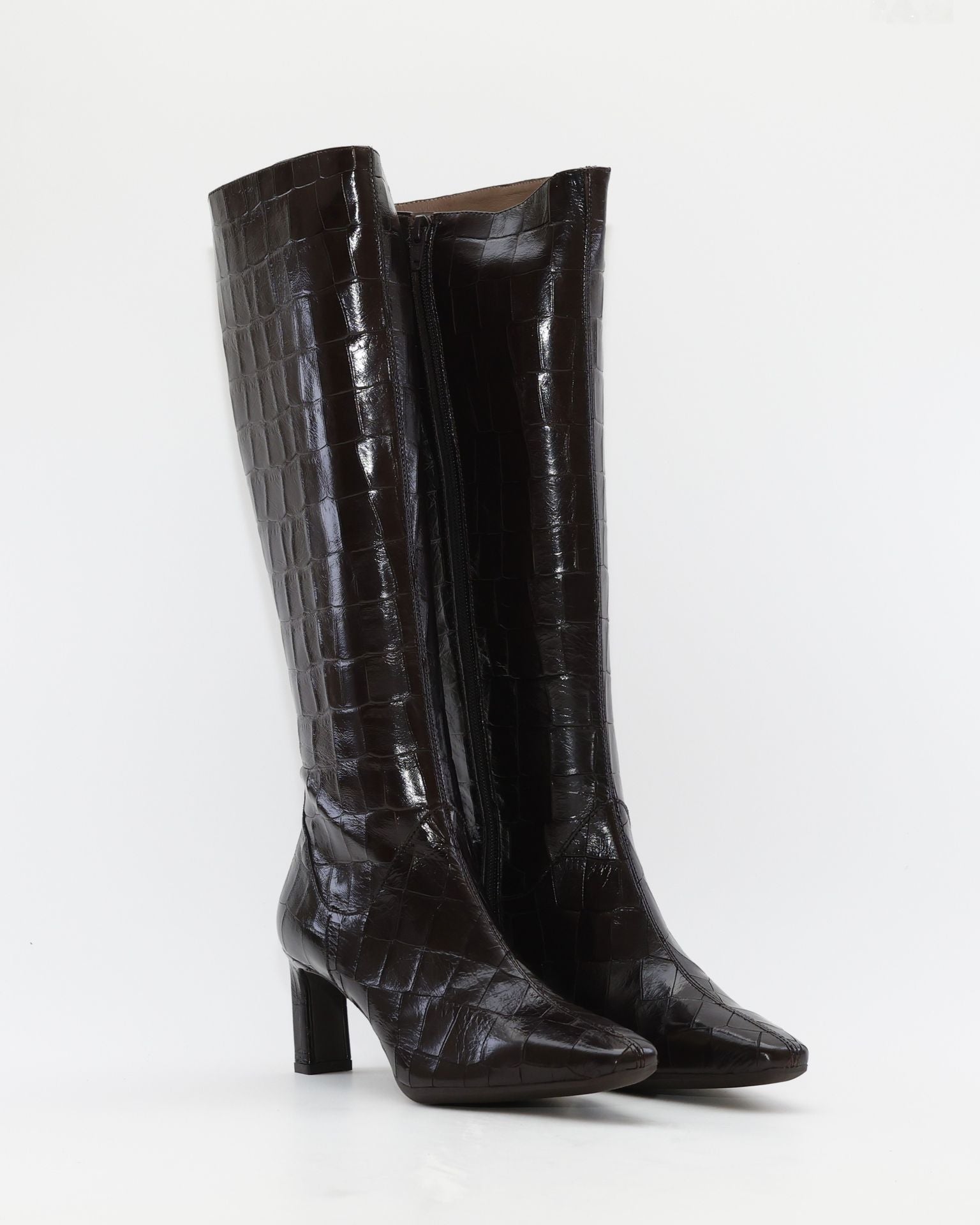 BOTA ALTA MUJER PIEL COCO MARRÓN CHOCOLATE WONDERS M-6305 MISOURI TESTA