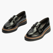MOCASIN PLANO CHAROL NEGRO PISO BAJO 10760