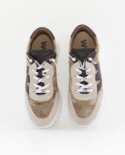 ZAPATO DE CORTE DEPORTIVO WONDERS A-24111 CONBINADO TAUPE MARRON