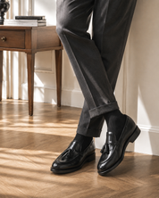 ZAPATO HOMBRE BORLAS 3003 TASSEL FLORENTIC NEGRO SUELA DE CUERO