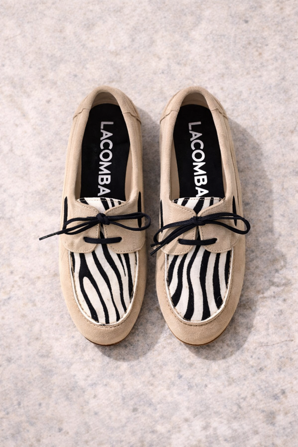 MOCASIN NAUTICO MUJER SERRAJE BEIGE ANIMAL PRINT GLADIOLUS