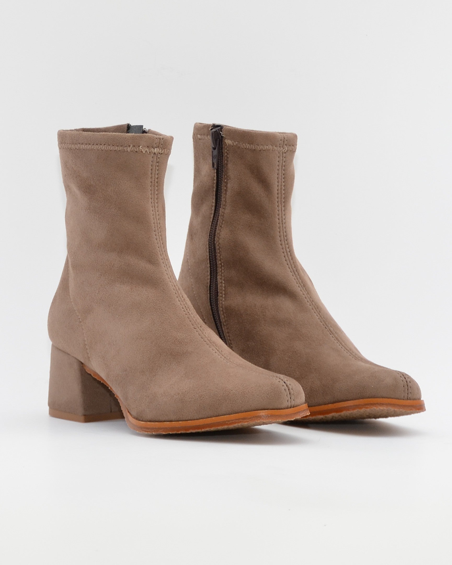 BOTIN LYCRA MUJER COLOR TAUPE LACOMBA ALMOND