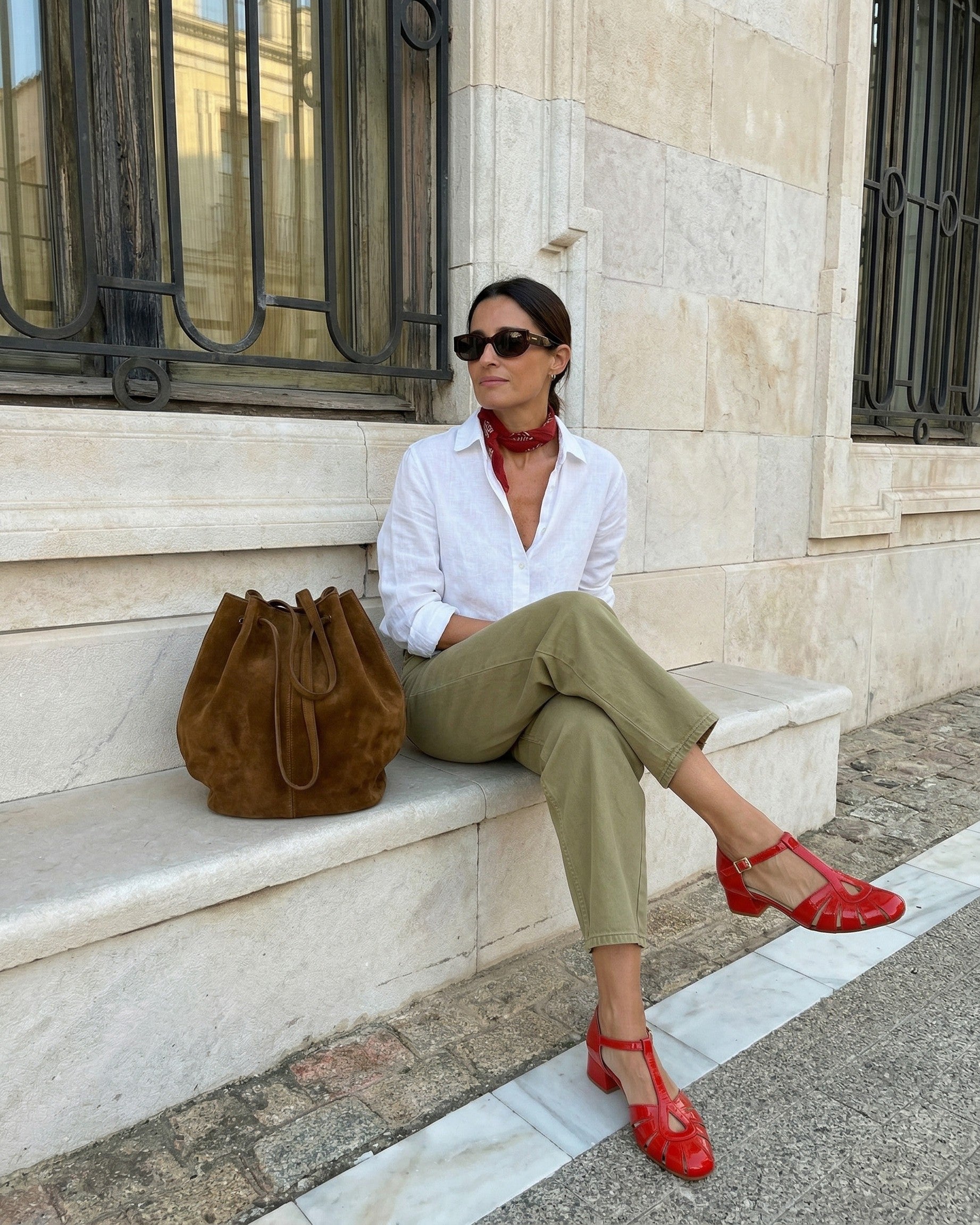 SANDALIA CANGREJERA MUJER CHAROL ROJO LACOMBA FRESSIA
