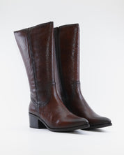 BOTA MUJER COWBOY PIEL MARRÓN PITON KAOLA 3058