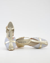 SANDALIA CANGREJERA MUJER COMBI ORO TOPOS LACOMBA LAVENDER