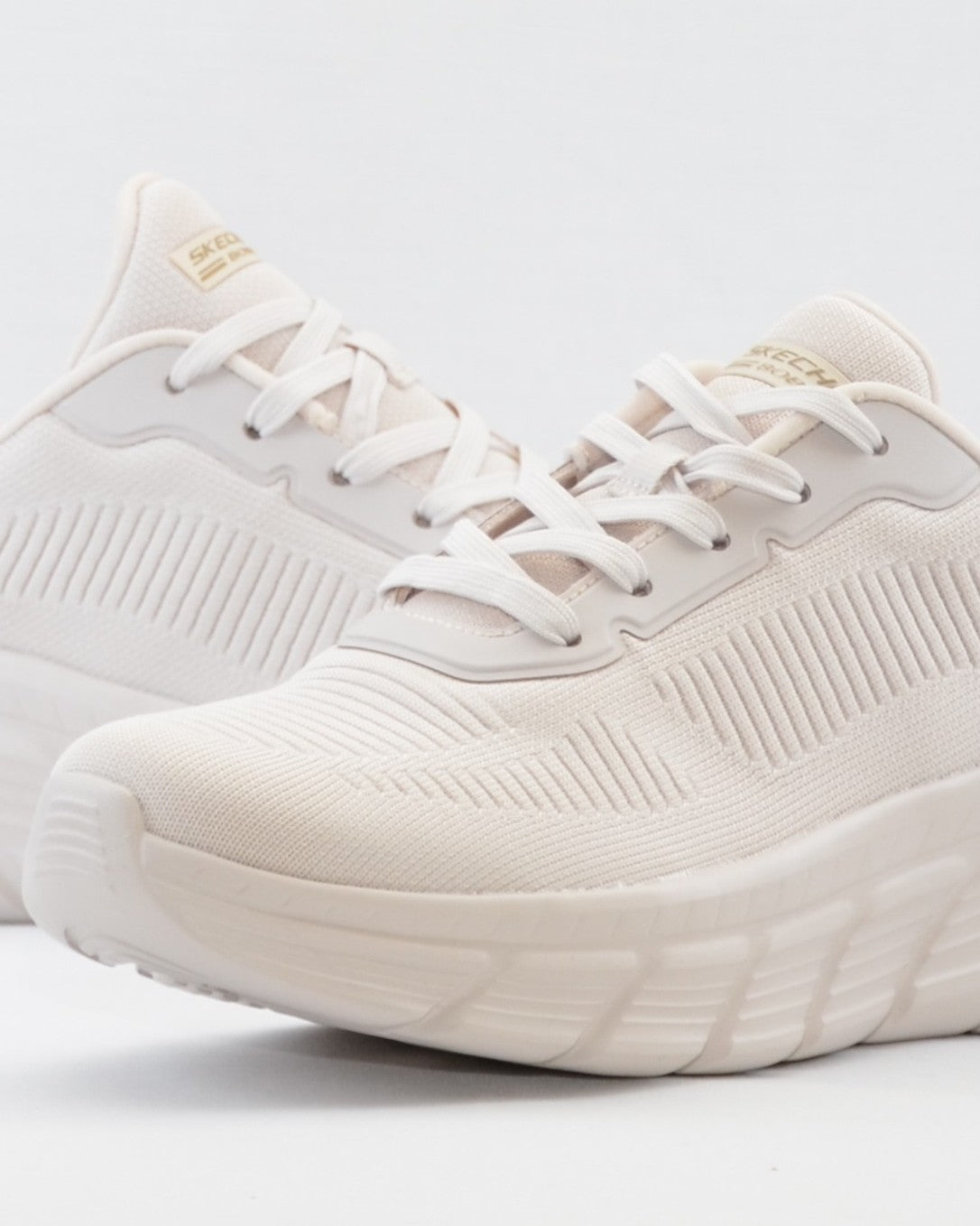 SNEAKERS MUJER SKECHERS 117385 OFWT BLANCO CORDONES BOBS SPORT