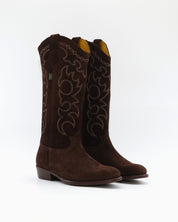 BOTA COWBOY MUJER DAKOTA DKT 112 VISON MARRON SUELA DE GOMA