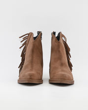 BOTIN MUJER COWBOY CON FLECOS COLOR SERRAJE TAUPE JORDANA 5161