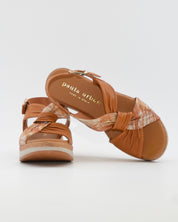 SNDALIA MUJER CUÑA COLOR CUERO PLANTA ACOLCHADA PAULA URBAN 35-710