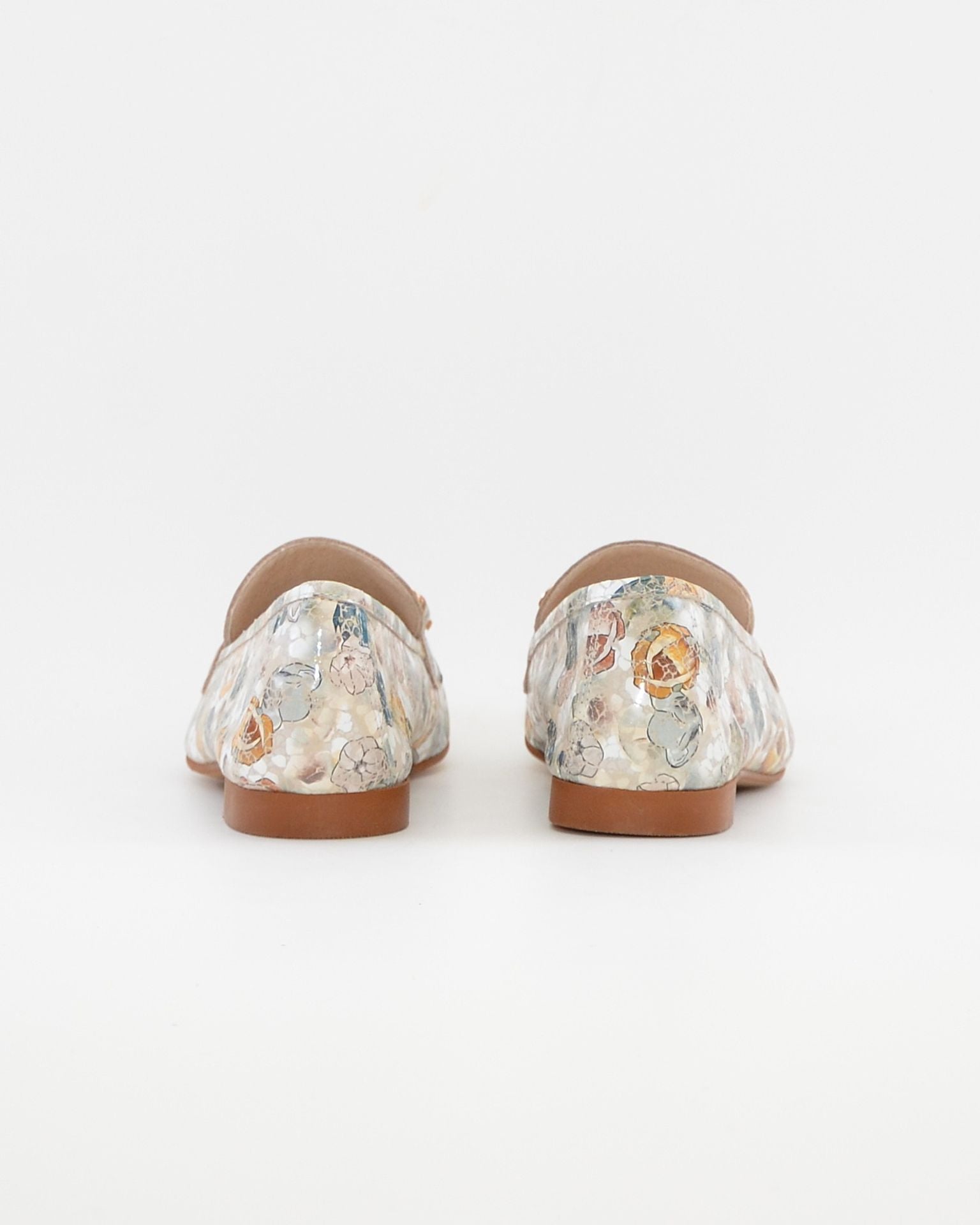 ZAPATO MOCASIN MUJER PLANO ESTAMPADO FLORAL CAYETANO 17202 SAND