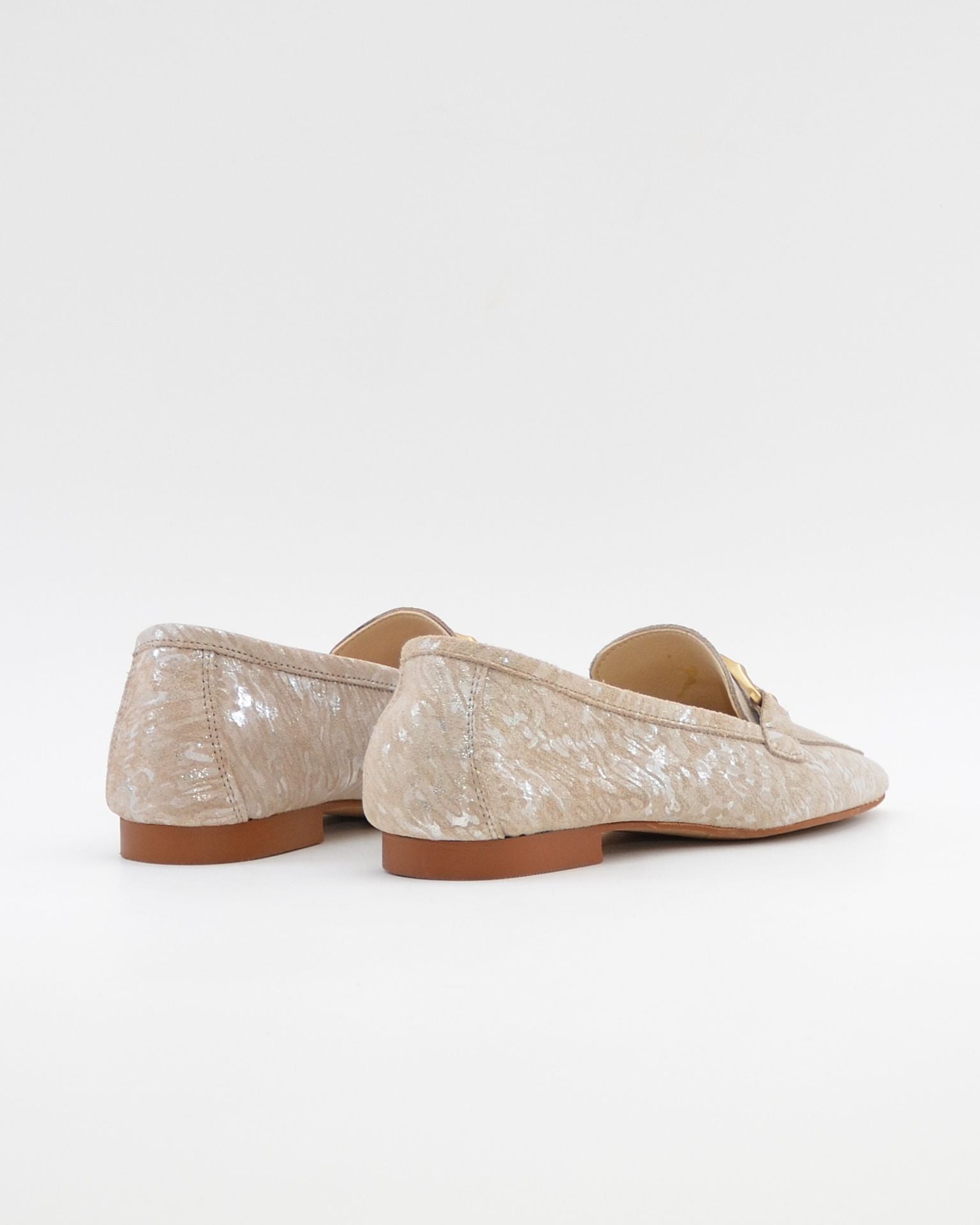 ZAPATO MOCASIN MUJER PLANO ESTAMPADO TAUPE CAYETANO 17186