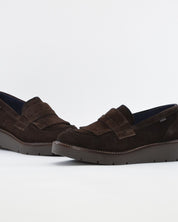 ZAPATO MOCASIN MUJER FLECHOS SERRAJE MARRÓN CHOCOLATE DORKING by FLUCHOS D9782 ÉBANO