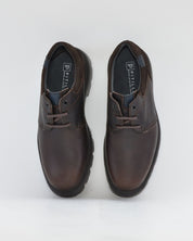 ZAPATO CABALLERO CON CORDONES PIEL ENGRASADA PITILLOS 40231 MARRON