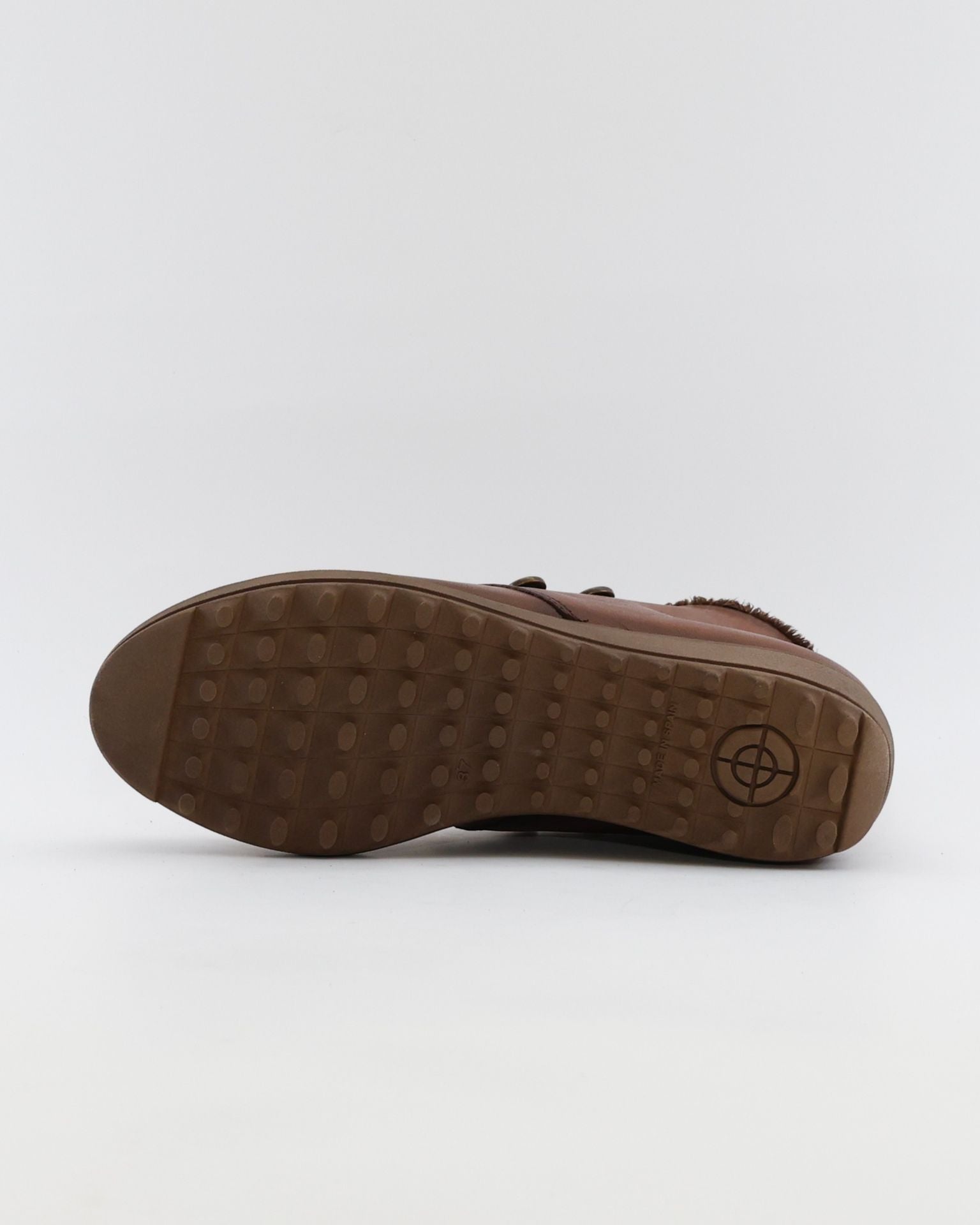 BOTINES DE MUJER CON CUÑA Y CIERRE DE ELASTICOS COLOR CUERO GIORDA 27660