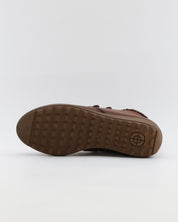 BOTINES DE MUJER CON CUÑA Y CIERRE DE ELASTICOS COLOR CUERO GIORDA 27660
