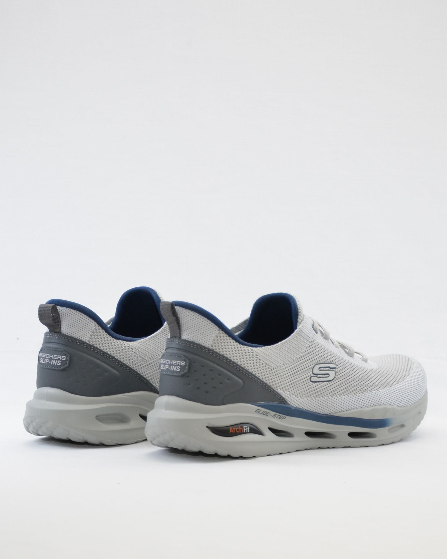 SNEAKERS HOMBRE SKECHERS GRIS Y AZUL 210994 LTGY ELASTICOS SLIP-INS