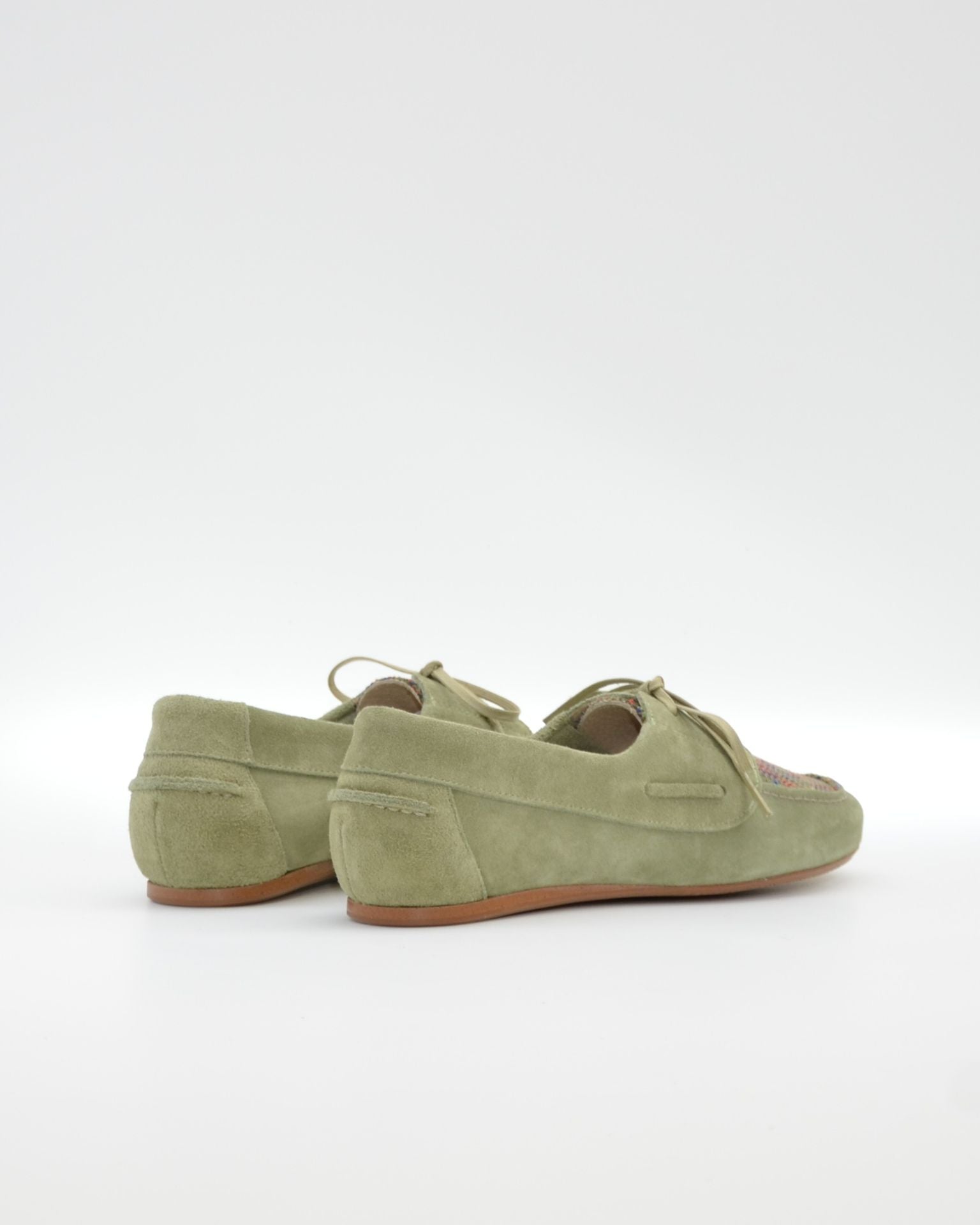 MOCASIN NAUTICO MUJER SERRAJE VERDE LACOMBA GARDENIA