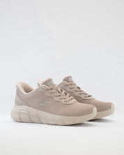SNEAKERS MUJER SKECHERS 117324 TPE TAUPE CORDON ELÁSTICO SLIP-INS