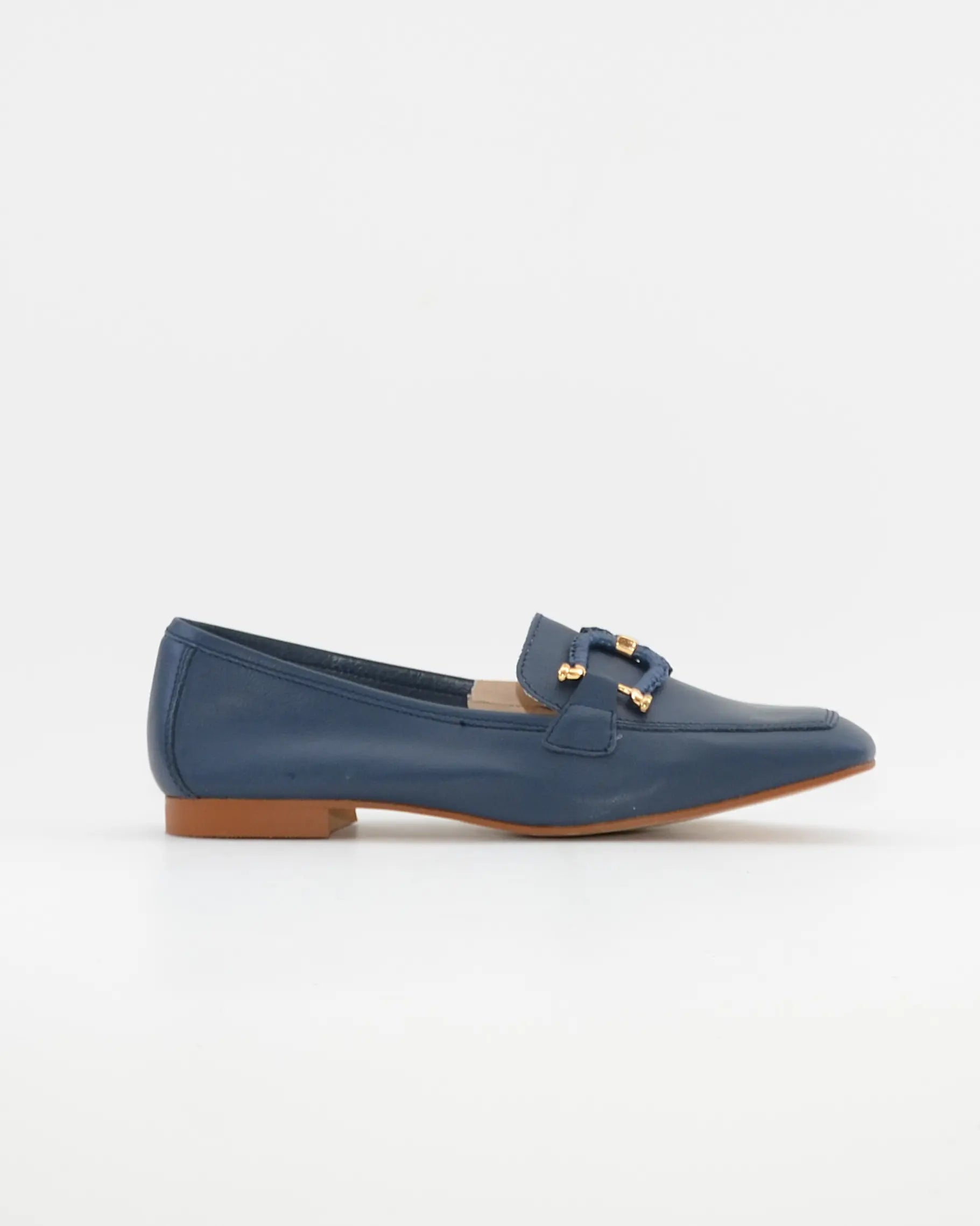 ZAPATO MOCASIN MUJER PLANO AZUL MARINO CAYETANO 17200